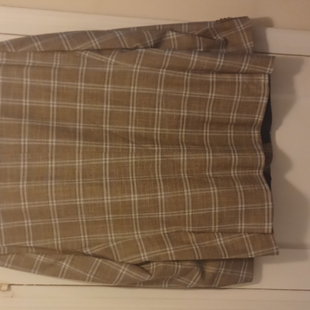 Men's Tommy Hilfiger Tan/Green Plaid Blazer. Sz 48R - Picture 3 of 6